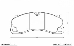 ENDLESS EIP240MA45B Тормозные колодки передние для PORSCHE 991 GT3/Cayman GT4 (чугун)
