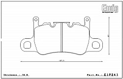 ENDLESS EIP241MA45B Тормозные колодки задние для PORSCHE 991 GT3, 991 Turbo, 981 Cayman GT4 (чугун)