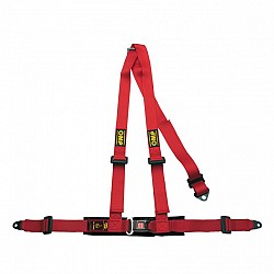 OMP DA504061 Seat belt/seat belts ROAD 3, 4pcs-2 ", bolts, red