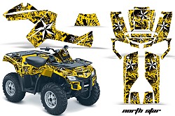 AMR RACING 556465200NS/W/Y CanAm Outlander EFI 500-1000 06-11 Set of Northstar / White / Yello stickers