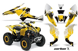 AMR RACING 556465465C-x/Y CanAm Renegade 06-15 Комплект наклеек CarbonX/Yellow