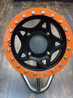 WALKER EVANS 91460BLMB-MBO Диск колесный 14x6 Polaris RZR 1000 черный матовый с оранжевым бэдлоком