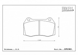 ENDLESS EP290MA45B (EP400T) Front brake pads NISSAN SKYLINE R32 V-Spec/R33/R34 ALL
