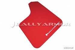 RALLY ARMOR MF12-UR-RD/WH Mud Flap Kit Red UR for UNIVERSAL FITMENT White Logo