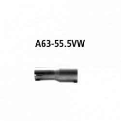 BASTUCK A63-55.5VW Адаптор заднего глушителя под оригинальную систему 55.5 mm