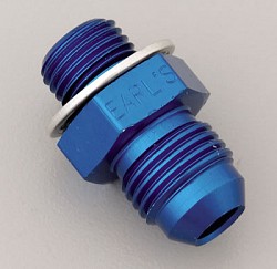 EARLS EAR-991945ERL Фитинг, Carburetor Inlet, AN6 Male to 12mm x 1.25 Male, Aluminum, Blue, Each