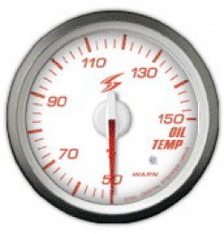 STRI CS6003W Датчик температуры масла 60 мм (белый циферблат, красная подсветка)