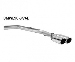 BASTUCK BMWE90-76 Глушитель с двойным хвостовиком (2 x 76 mm SLASH) BMW E90/E91 318i/320i/325i/330i