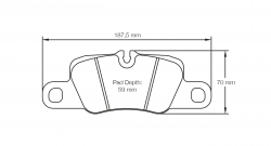 PAGID 4909-RSL1 Тормозные колодки зад PORSCHE 991.2 Carrera S (PCCB и чугун), 992 Carrera (чугун), 992 Carrera S (чугун)