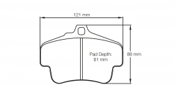 PAGID 2405-RSC1 Тормозные колодки передние для PORSCHE 911/ CAYMAN/ BOXSTER/996 GT3 зад
