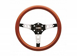 OMP MUGELLO Steering wheel, wood, diam. 350mm, flat