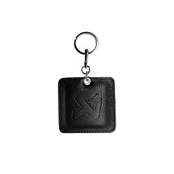 AKRAPOVIC 800948 Square Leather Keychain - black