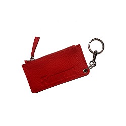 AKRAPOVIC 800966 Leather Zip Keychain - red