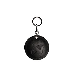 AKRAPOVIC 800952 Round Leather Keychain - black