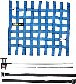SCHROTH 09043-1 Window Net 400 mm x 405 mm (15.75 “x 16“) (blue) left SFI/FIA