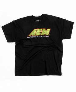 AEM 01-1306-S Футболка с логотипом AEM, черная - мужская