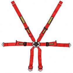 SCHROTH 94680-2 Safety belt 6-point PROFI PORSCHE 981 2x2 (red)