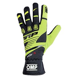 OMP KK02743E059XXS Karting gloves KS-3 my2018, black/fluo yellow, size XXS