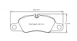 PAGID 8074-RSL29 Front brake pad set for PORSCHE 718 Cayman & Boxster