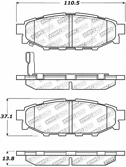 STOPTECH 309.11140 Rear Sport Brake Pads with Shims & Hardware SCION/SUBARU BRZ/Crosstrek/Forester/FR-S 2005-2019