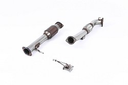 MILLTEK SSXFD082 Large Bore Downpipe and Hi-Flow Sports Cat ECA FORD Focus MK2 RS 2.5T 305PS