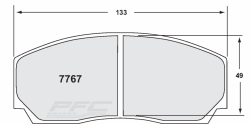 PFC 7767.93.17.44 Тормозные колодки передние 93 CMPD 17mm для D2 / K-sport 6-piston