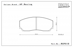 ENDLESS RCP015PC35 Тормозные колодки перед AP 5200, Proma 4P, SUBARU N4 гравий (17mm)