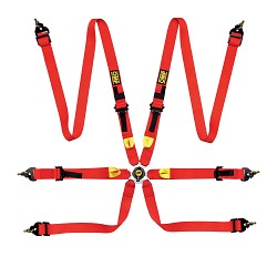 OMP DA0208H061 Safety harness FIRST 2", 6 points, FIA 8853-2016, red