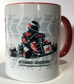 ATOMIC Mug red/white, Karting