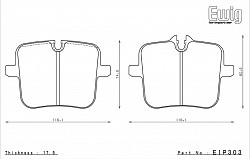 ENDLESS EIP303MX72 Тормозные колодки задние для BMW M5 F90