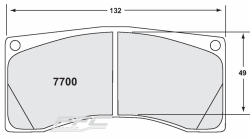 PFC 7790.39.25.44 Front brake pads RACE 39 CMPD 25mm BMW M3 GT4 (AP Racing CP9660)