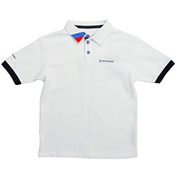 SMP RACING SMP-POL-WHT-CHL-2-3Y White polo shirt for children, age 2-3 years