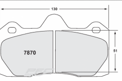 PFC 7870.39.16.44 Rear brake pads RACE 39 CMPD 16mm AUDI R8 (Upgrade to 380mm)