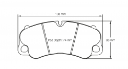 PAGID 4927-RSC1 Brake pads RSC1 PORSCHE 991.2 GT2 RS / 991.2 GT3 RS / Cayman GT4 [981] PCCB