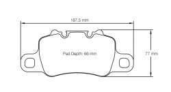 PAGID 4925-RSC1 Тормозные колодки зад для PORSCHE 981 GT4, 991 Turbo, 991 GT3, 992 Carrera S (PCCB)