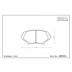ENDLESS EP431ME20 Тормозные колодки передние для MAZDA MX-5 Miata (06-12)