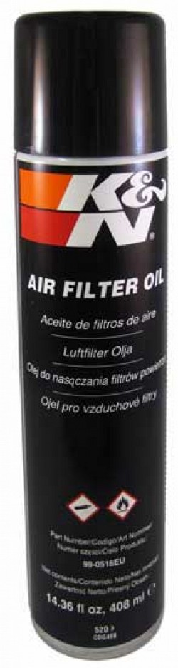K&N 99-0516EU Air Filter Oil - 14.36 fl oz/408 ml Aerosol - Non-USFilter OIL; AEROSOL 14.36 FL OZ/408 ML (EN/ES/SV/PL/CZ)
