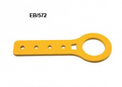 OMP EB/572 Буксирный крюк, толщина 6 мм, прямой, желтый