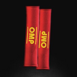 OMP DB/450/R Накладки ремней безопасности 2" (2 шт.), красный