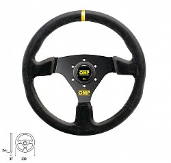 OMP OD/2005/NN Steering wheel TARGA, suede, black, diam.330mm, reach 00mm