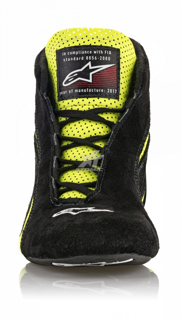 ALPINESTARS 2710518_155_10,5 Ботинки/обувь для автоспорта (FIA) SP, чёрный/жёлтый, р-р 43,5 (10,5)