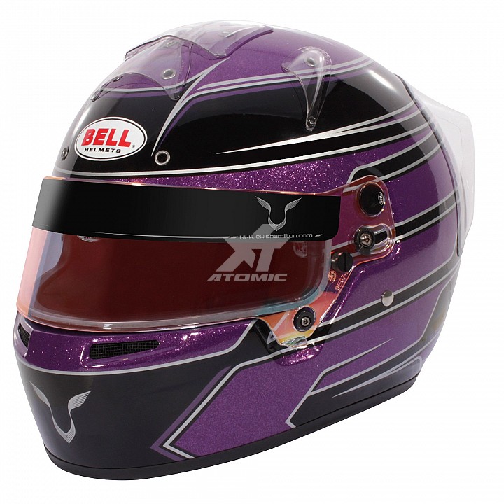 BELL 1311063 Шлем для картинга KC7-CMR LEWIS HAMILTON, CMR2016, чёрный/фиолетовый, р-р 56 (7)