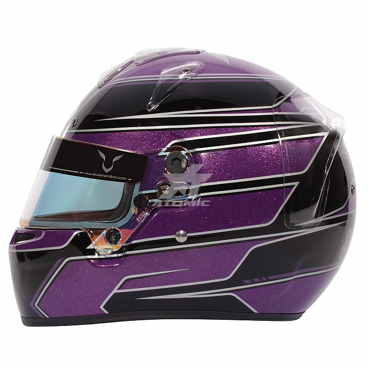 BELL 1311063 Шлем для картинга KC7-CMR LEWIS HAMILTON, CMR2016, чёрный/фиолетовый, р-р 56 (7)
