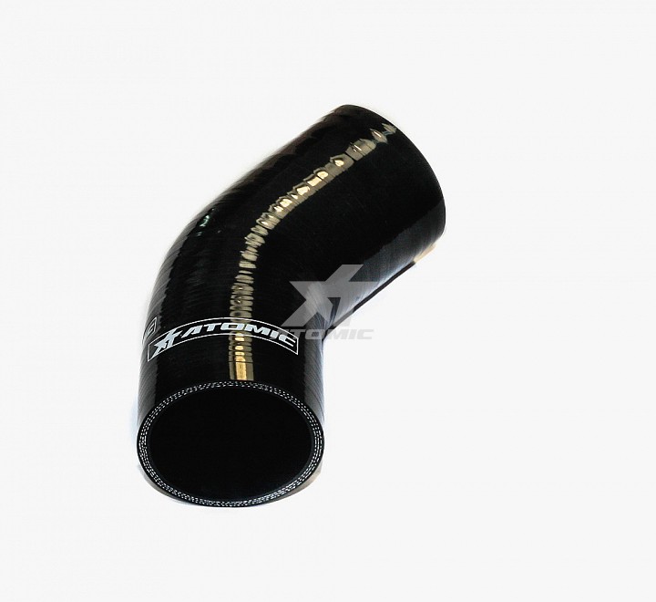 ATOMIC e45-63 BLACK Hose silicone, 45° Degree 63 mm