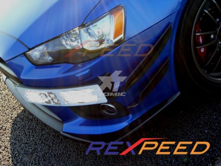REXPEED Элероны переднего бампера для MITSUBISHI EVO X Carbon
