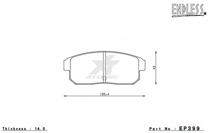 ENDLESS EP399SSY Тормозные колодки задние для MAZDA RX-8 (04-11)